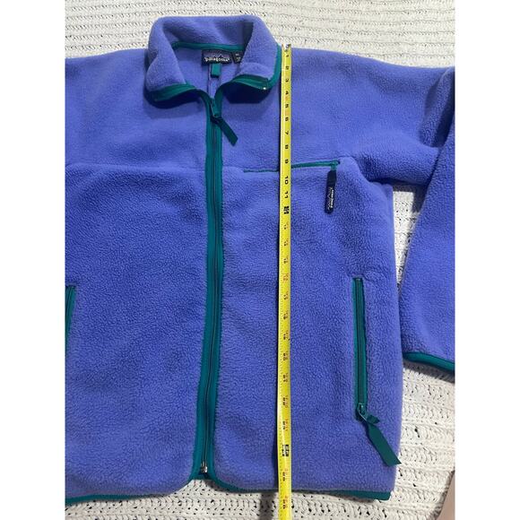 VTG Patagonia Deep Pile Pullover Fleece Sz Medium USA Made 8521 25501 Blue - Picture 2 of 8